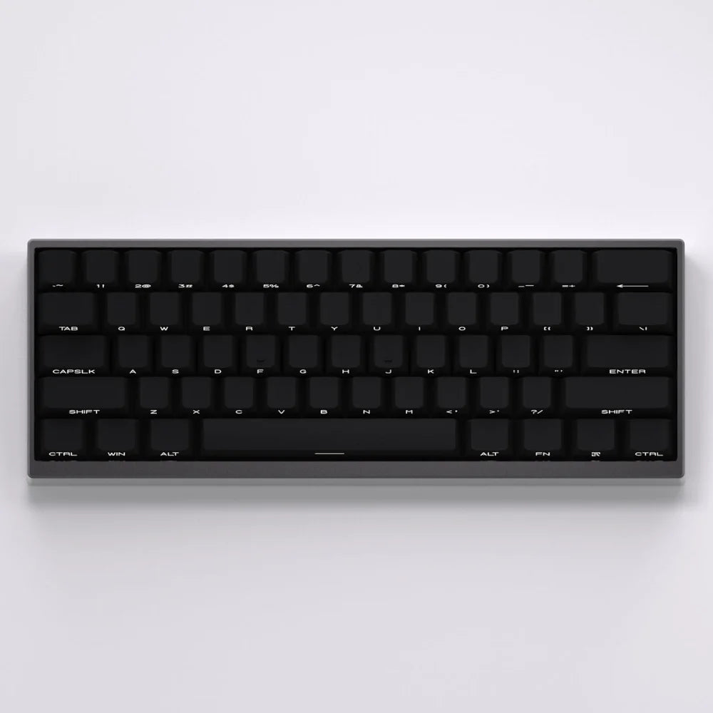 Black Side Engraved Translucent Keycap PBT 130 Key OEM Keyboard Keychain Compatible with 61/75/87/104/108 Mechanical Keyboards