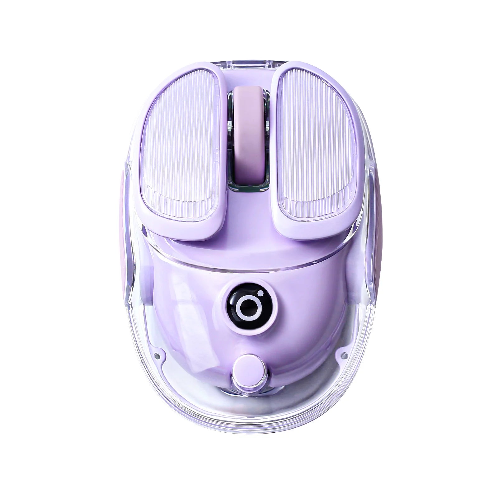 EWEADN Q9 Purple Wireless RGB Mouse, Translucent Dual Mode Mini Mice, Small Hand Ergonomic Optical Mouse, Silent Click, 4800 DPI