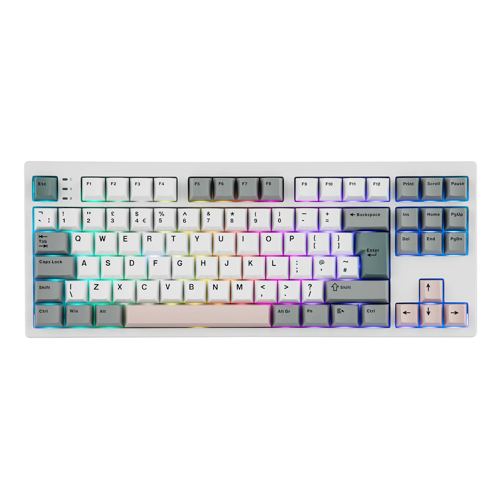 ISO-UK Layout EPOMAKER TH87 TKL Layout Wired/BT/2.4Ghz Wireless NKRO Mechanical Keyboard with 10000mAh Battery & RGB Light